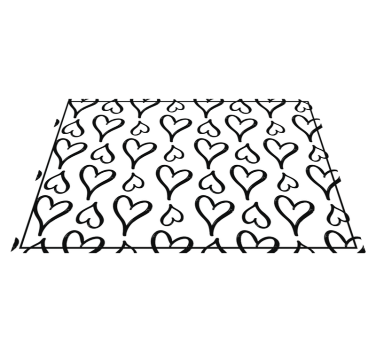 乙烯基儿童餐垫心形图案趣味设计 - TenStickers