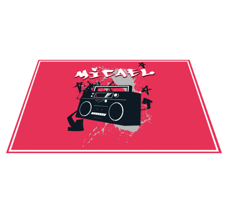 嘻哈 cd 播放器涂鸦餐垫 - TenStickers