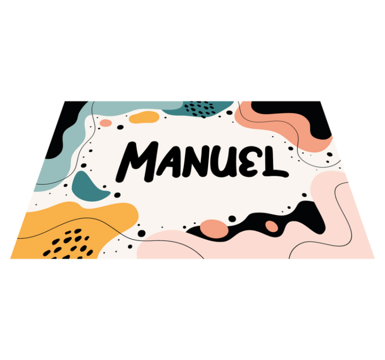 乙烯基儿童餐垫生动抽象图形 - TenStickers