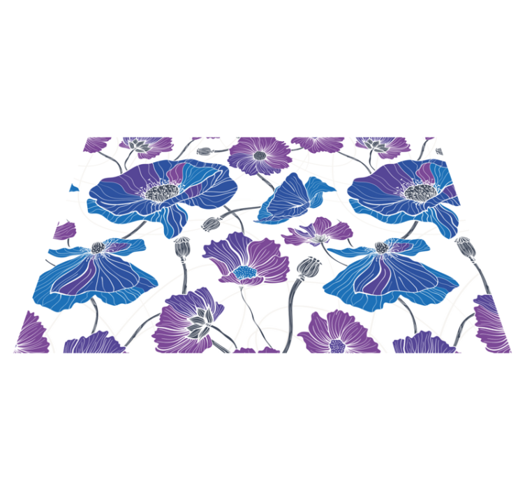 乙烯基餐垫贴图生机勃勃的植物图案 - TenStickers