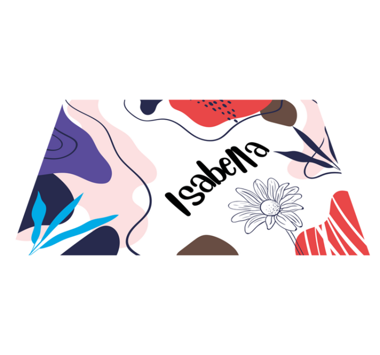 乙烯基餐垫品牌色彩斑斓的抽象花卉 - TenStickers