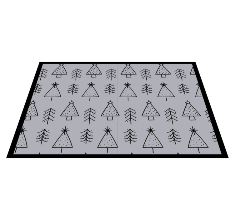 乙烯基圣诞餐垫装饰风格圣诞树 - TenStickers