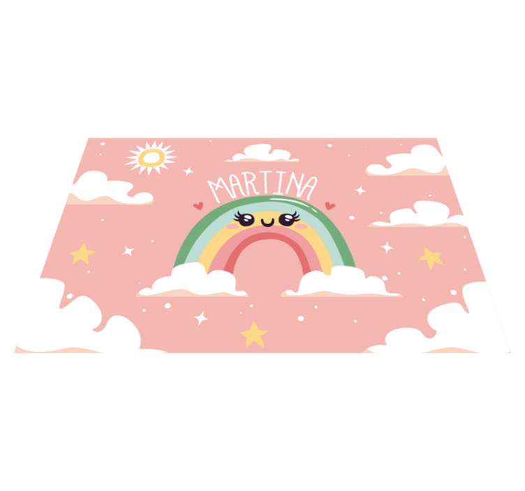 乙烯基儿童餐垫快乐的彩虹场景 - TenStickers