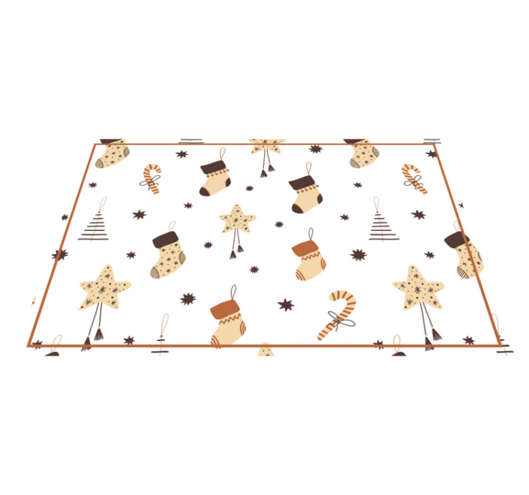 乙烯基圣诞餐垫节日长袜图案 - TenStickers