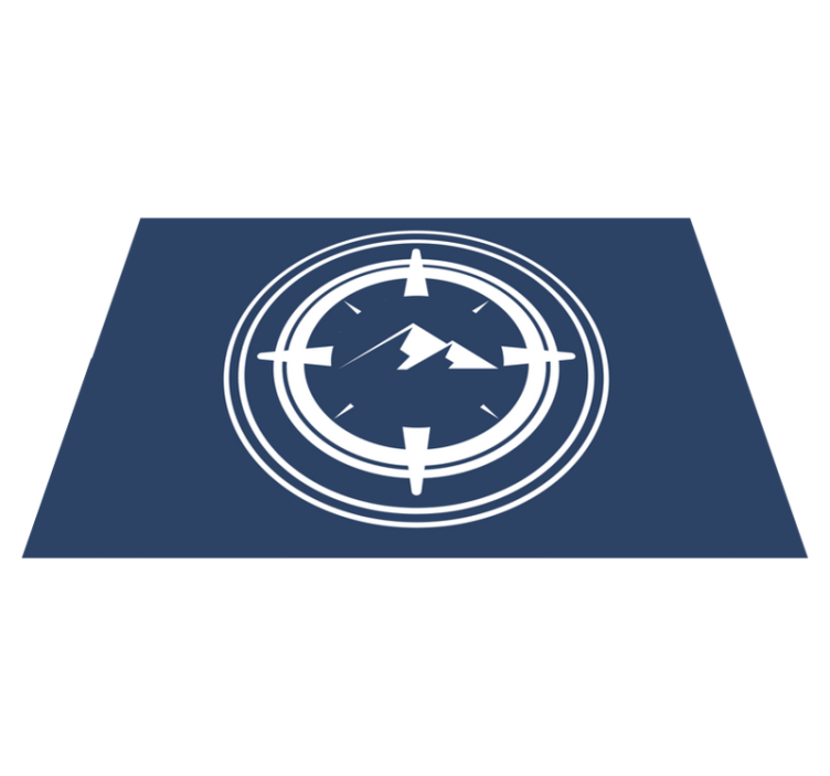 乙烯基餐垫山脉罗盘图案 - TenStickers