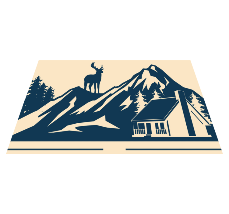 乙烯基餐垫原版大山壮丽风景 - TenStickers