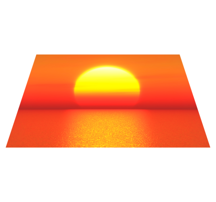 黄色日落美学颜色餐垫 - TenStickers