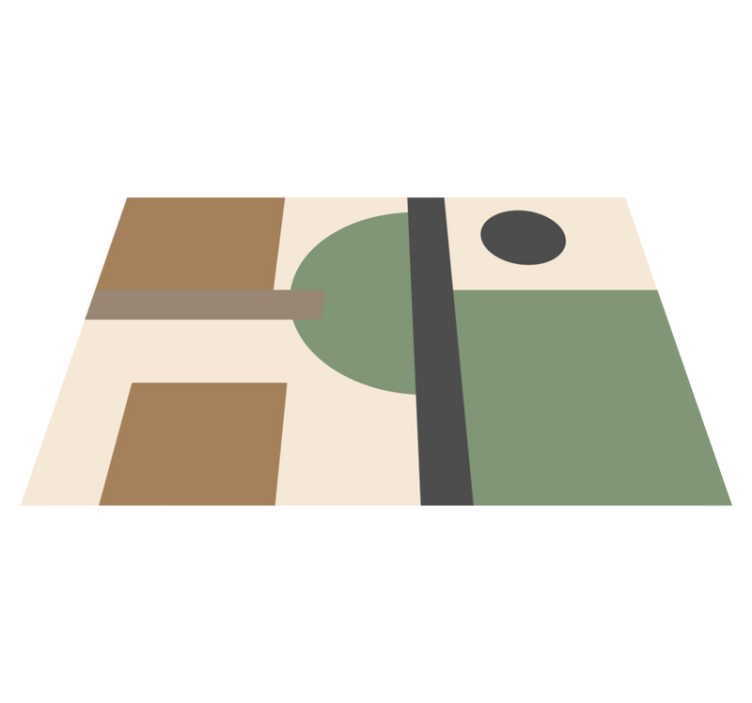 乙烯基餐垫几何抽象形状设计 - TenStickers