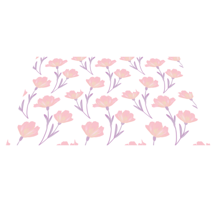 乙烯基餐垫原版粉色花卉设计 - TenStickers