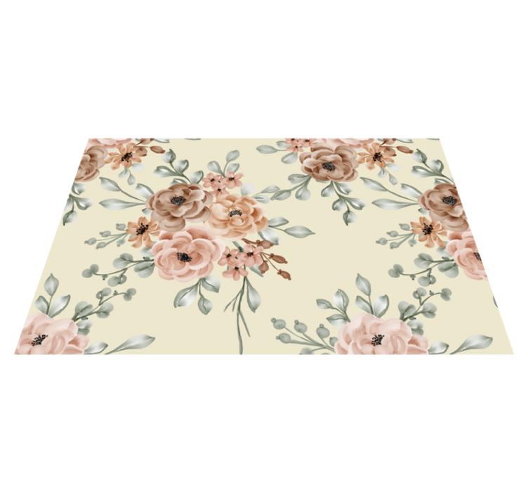 浪漫大油彩玫瑰优雅餐垫 - TenStickers