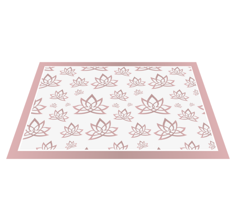 乙烯基餐垫贴图优雅莲花图案 - TenStickers