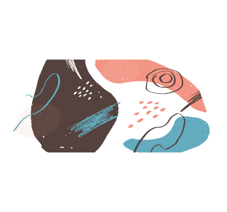 乙烯基餐垫生动抽象形状 - TenStickers