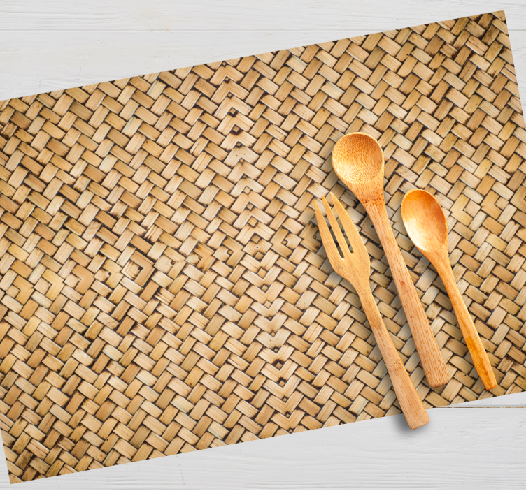 竹编效果纹理餐垫 - TenStickers