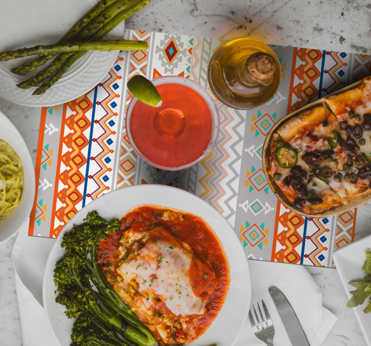 波西米亚风格图案纹理餐垫 - TenStickers