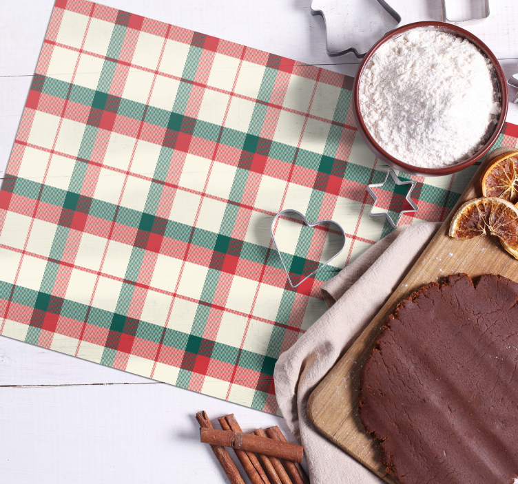 圣诞格子餐垫 - TenStickers