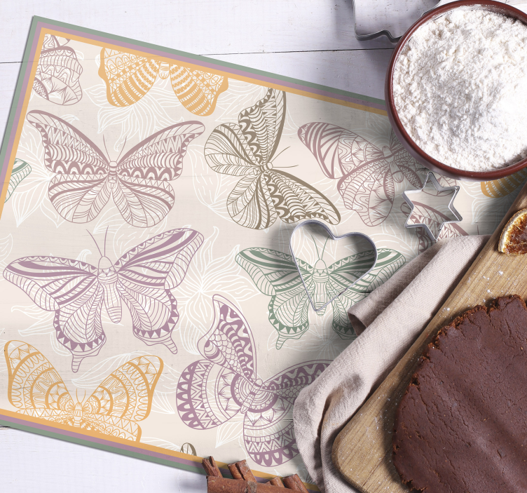 彩色的蝴蝶蝴蝶餐垫 - TenStickers