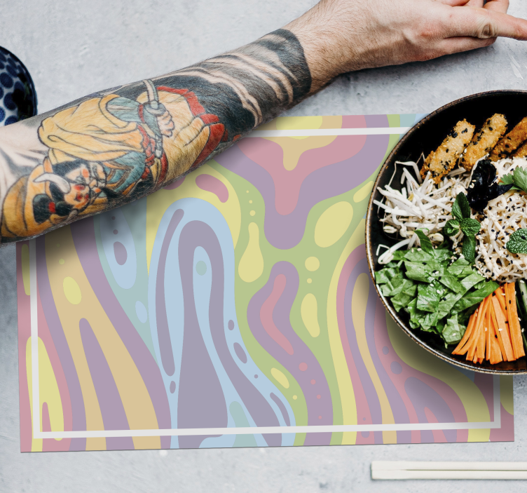 彩色熔岩灯效果原创餐垫 - TenStickers