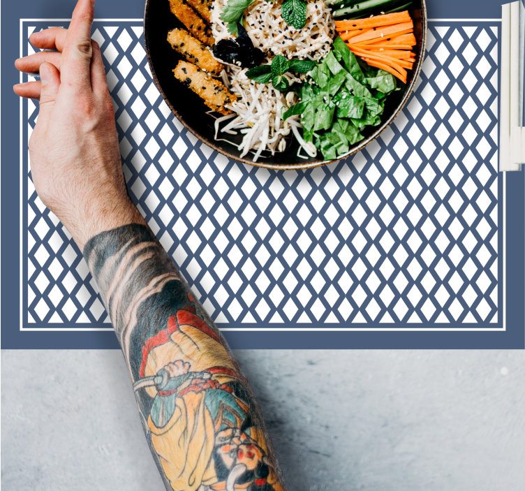 菱形图案汉普顿风格现代餐垫 - TenStickers