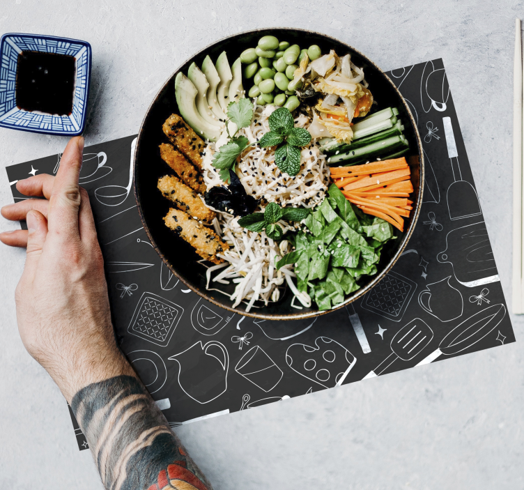 厨房工具和食品餐厅餐垫 - TenStickers