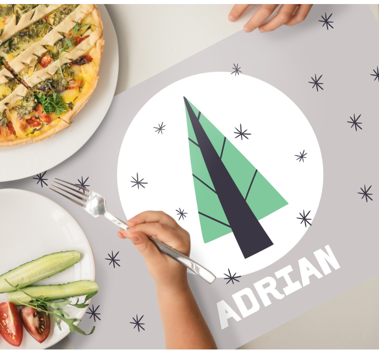 个性化圣诞树圣诞节餐垫 - TenStickers