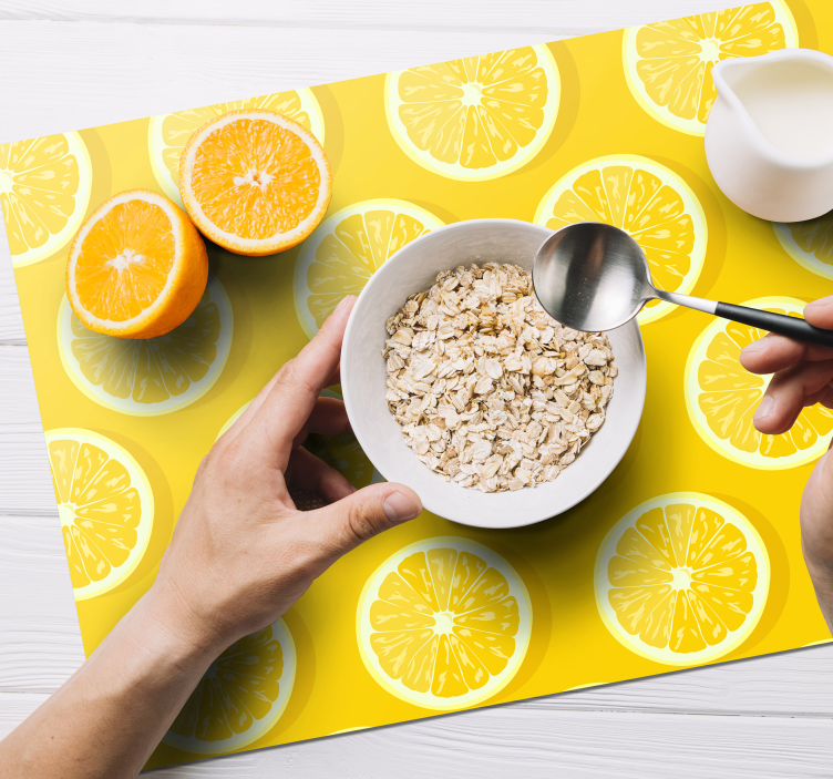 柠檬片柠檬餐垫 - TenStickers