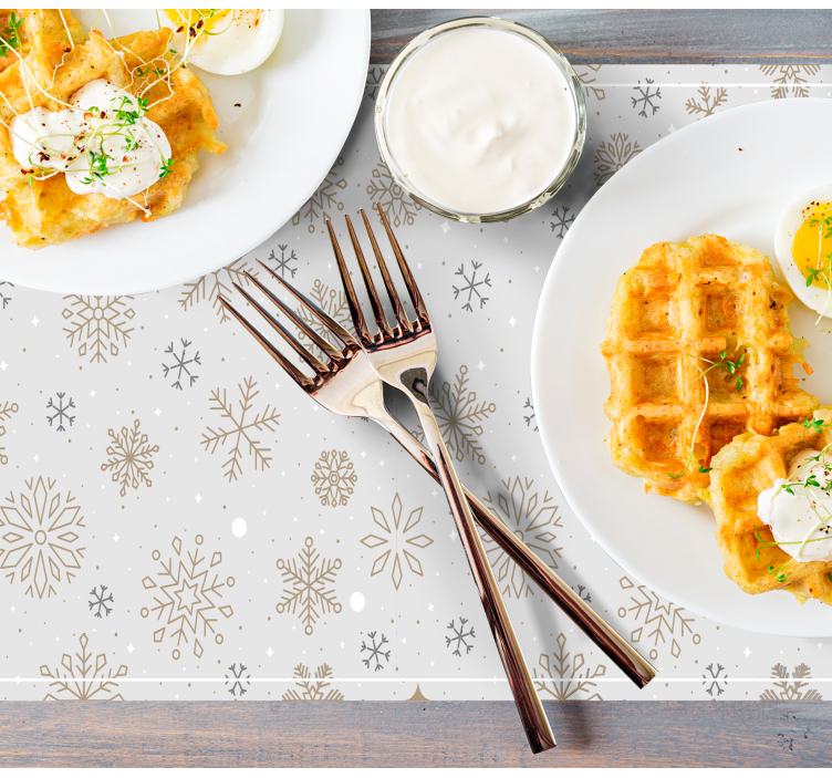 雪花图案圣诞餐垫 - TenStickers