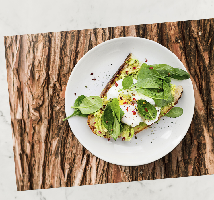 树皮纹理的餐垫 - TenStickers