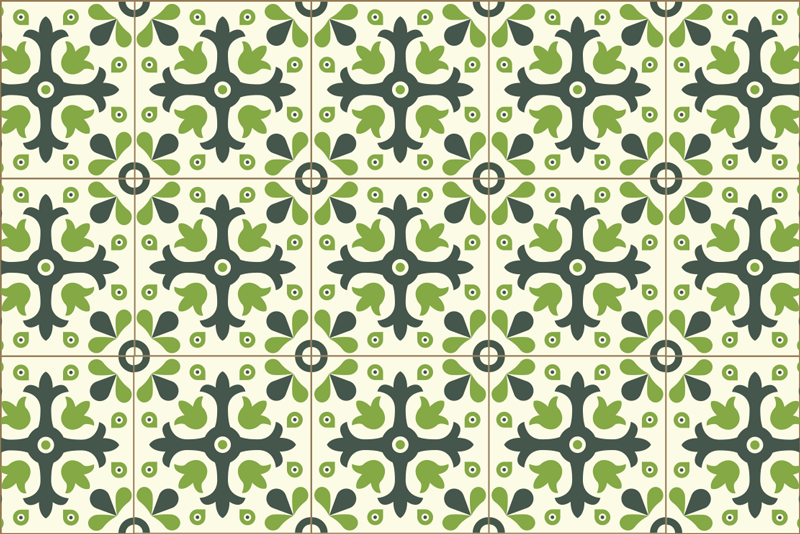 乙烯基餐垫原版 绿色水力学 - TenStickers