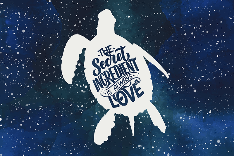 乌龟与银河模式乌龟餐垫 - TenStickers