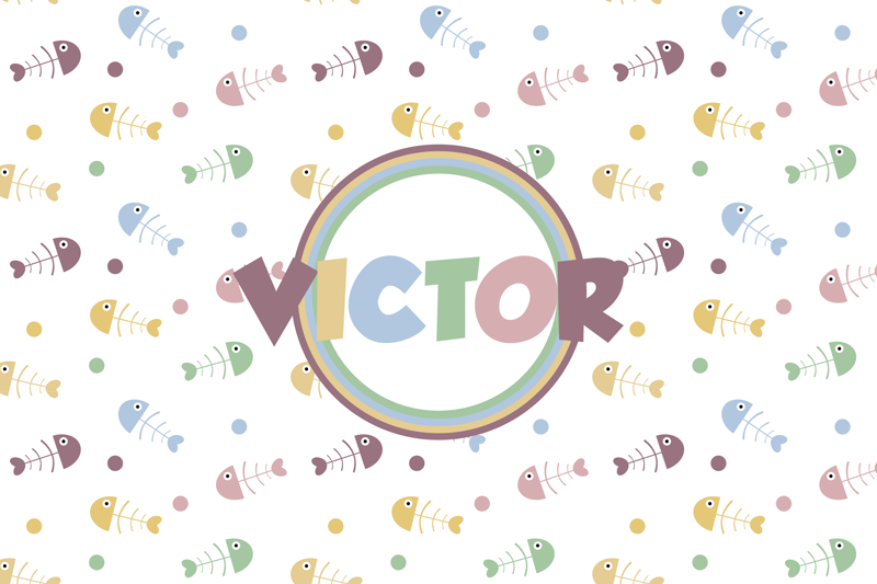 乙烯基儿童餐垫生动鱼主题 - TenStickers