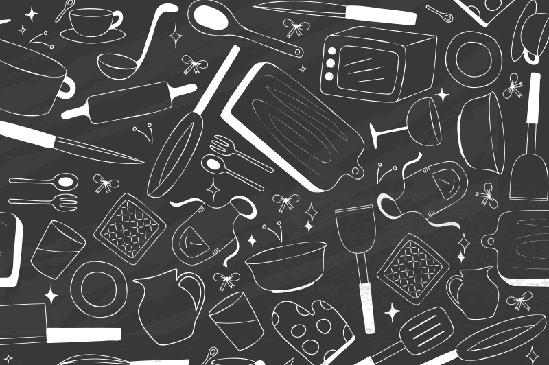 厨房工具和食品餐厅餐垫 - TenStickers