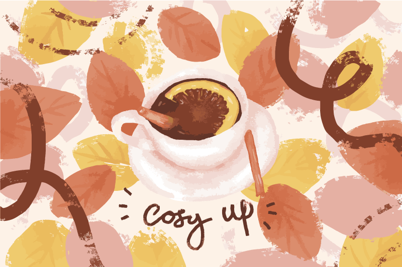 乙烯基餐垫原版舒适咖啡杯 - TenStickers