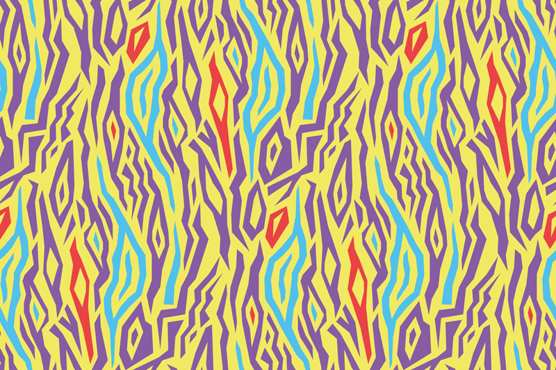 乙烯基餐垫贴图 彩色抽象图案 - TenStickers