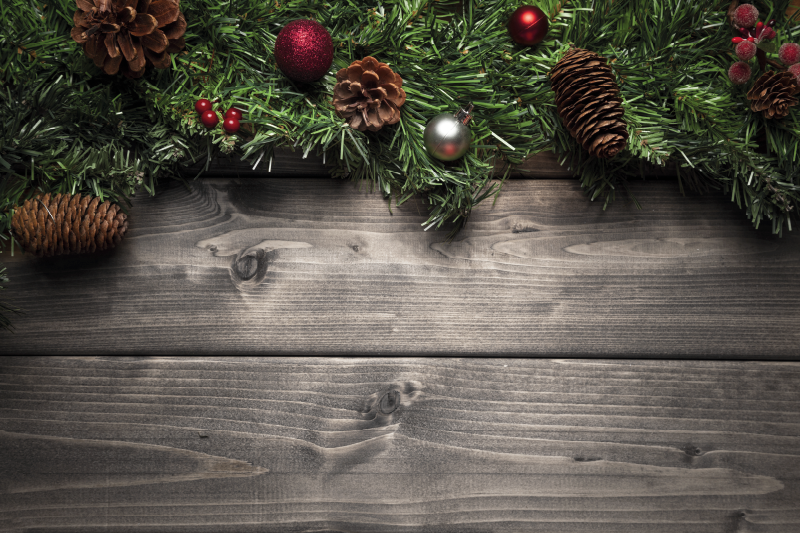 乙烯基圣诞餐垫节日松果装饰 - TenStickers