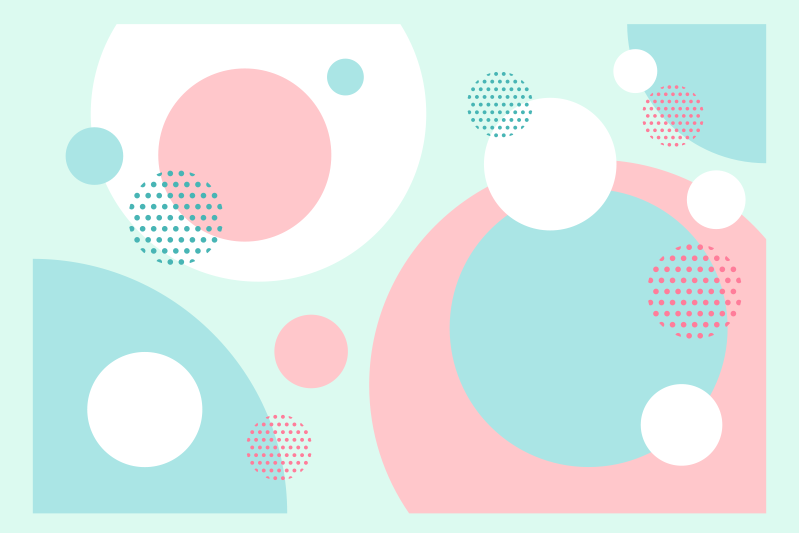 乙烯基餐垫几何彩色方块 - TenStickers