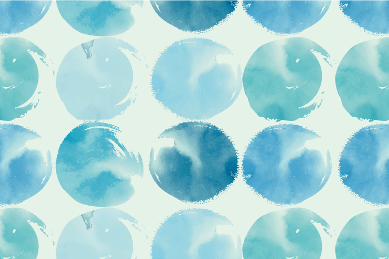 乙烯基餐垫圆形水彩图案 - TenStickers