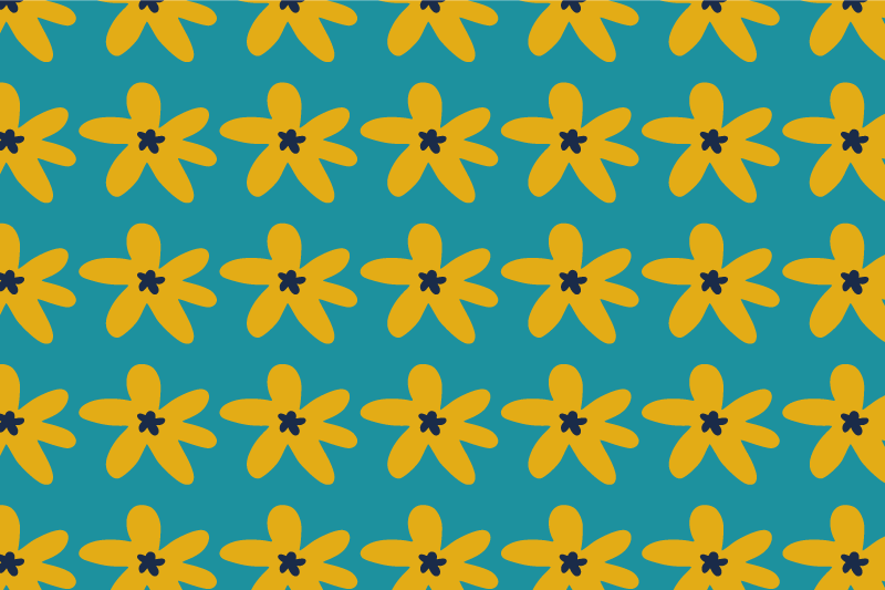 乙烯基餐垫绚丽花卉图案 - TenStickers