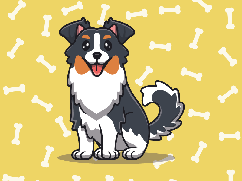 乙烯基儿童餐垫可爱狗狗图案 - TenStickers