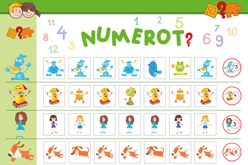 乙烯基儿童餐垫 彩色教育板 - TenStickers