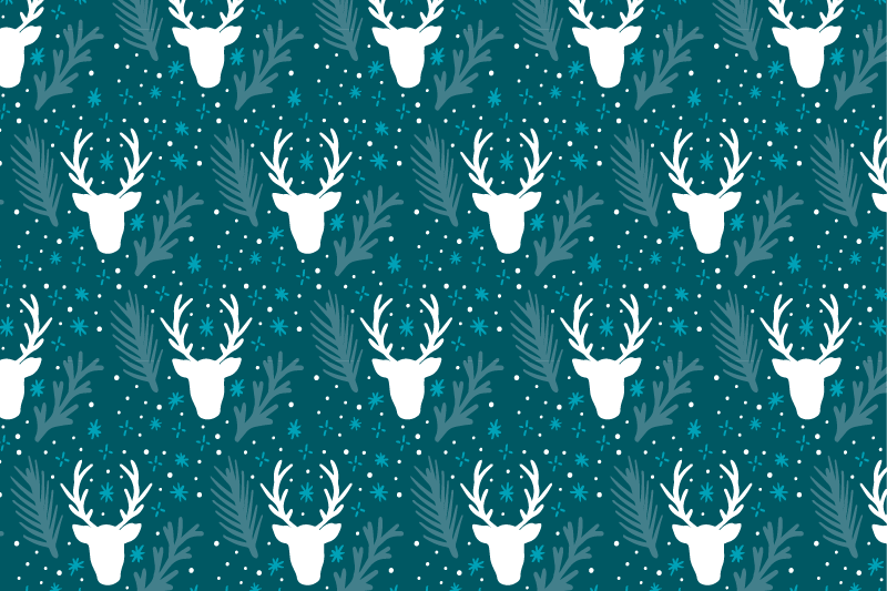 乙烯基圣诞餐垫优雅假日餐桌布置 - TenStickers