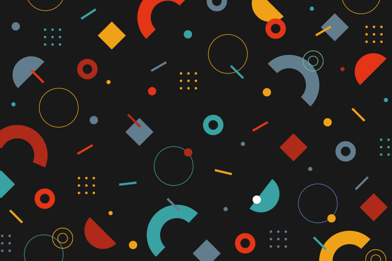 乙烯基餐垫色彩几何图案设计 - TenStickers