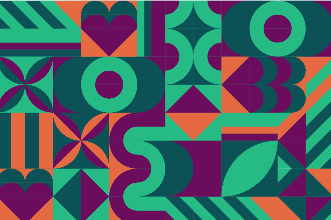 彩色的几何图案现代餐垫 - TenStickers