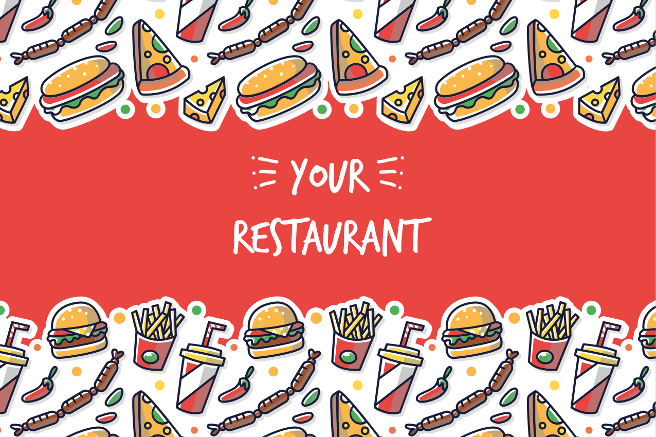 乙烯基餐垫原版美食主题艺术作品 - TenStickers