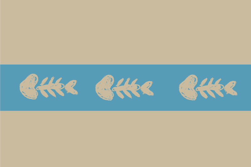 乙烯基餐垫原版独特鱼骨图案 - TenStickers