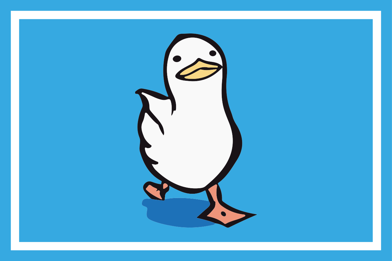 乙烯基儿童餐垫卡通鸭子角色 - TenStickers