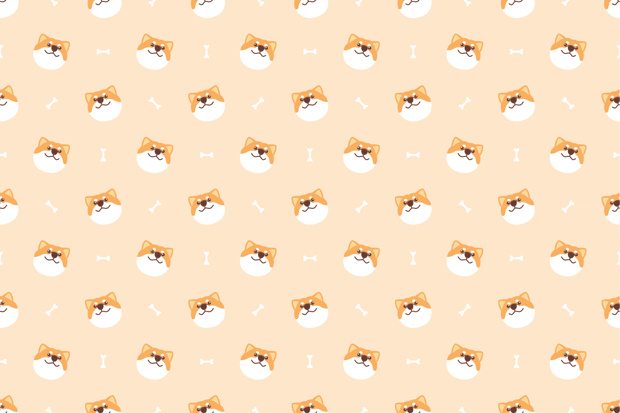 可爱的狗脸卡通现代餐垫 - TenStickers