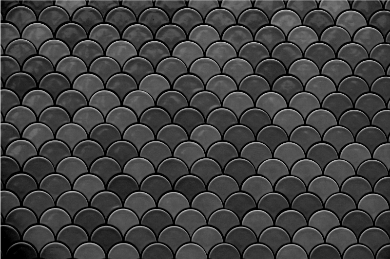 黑色鳞片纹理餐垫 - TenStickers