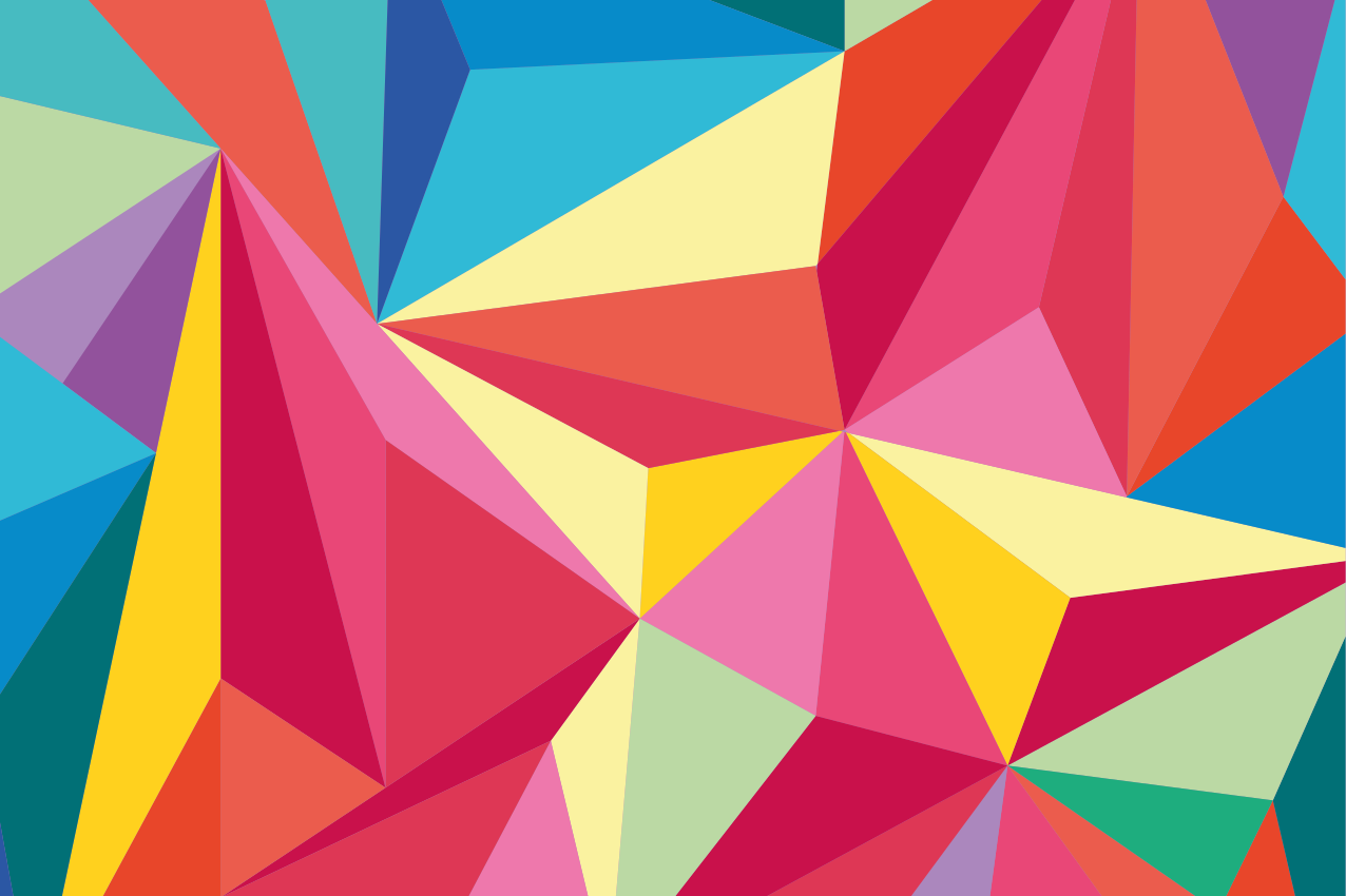 乙烯基餐垫原版几何色彩构成 - TenStickers