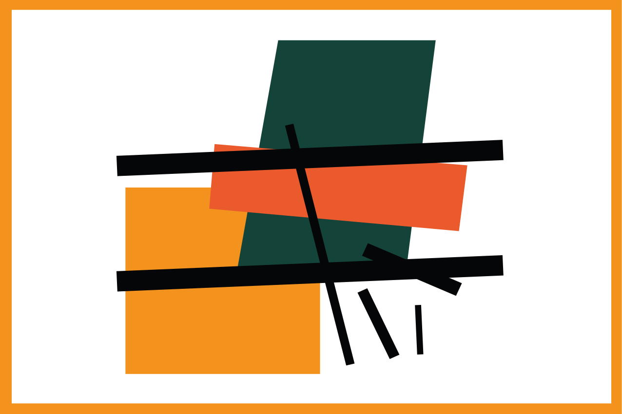 乙烯基餐垫抽象几何块设计 - TenStickers