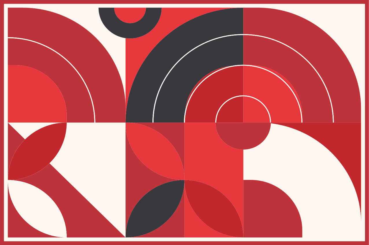 乙烯基餐垫生动几何图形 - TenStickers